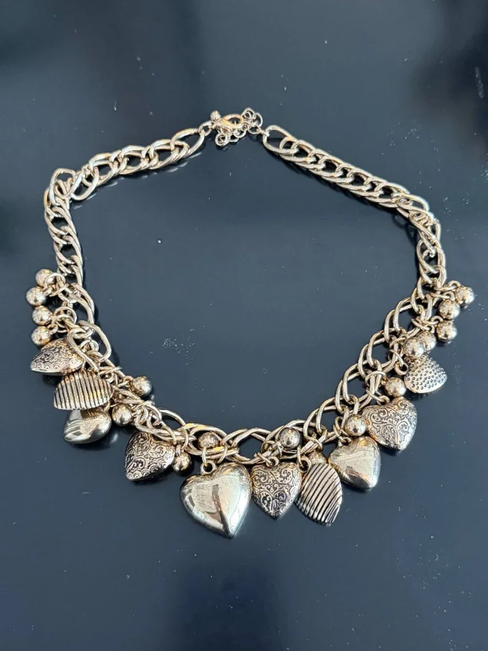H&M HEART-PENDANT CHAIN NECKLACE